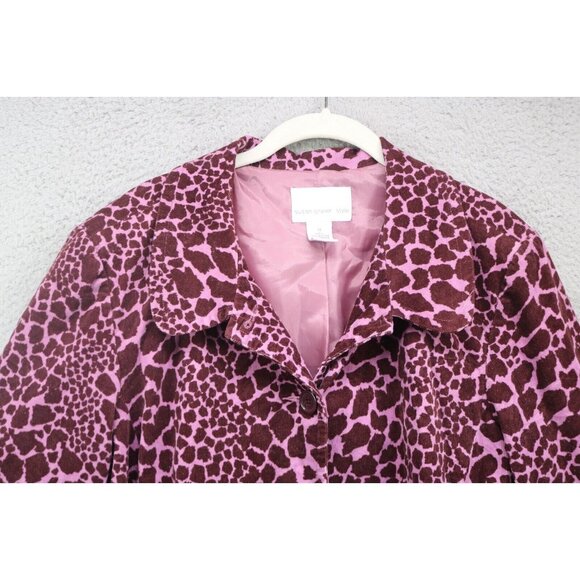 Susan Graver Animal Print Corduroy Blazer-Size 1X-Pockets - Picture 4 of 12